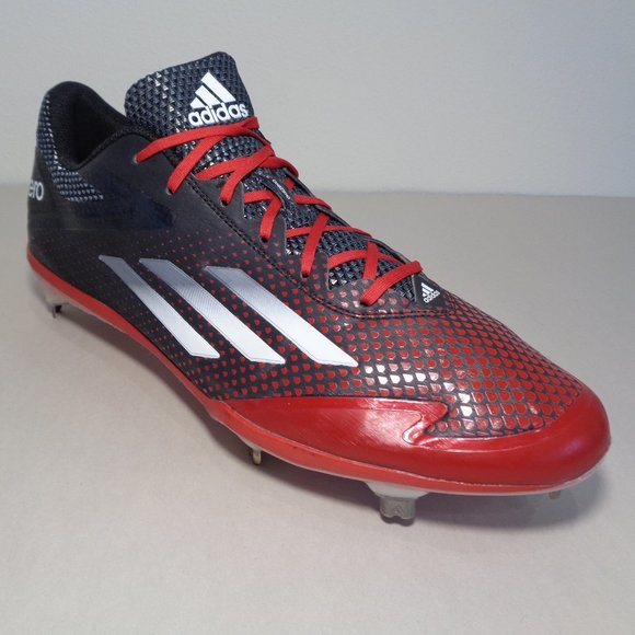 Adidas Size 13 M ADIZERO Black Red Baseball Cleats New Men\'s Shoes main image 4